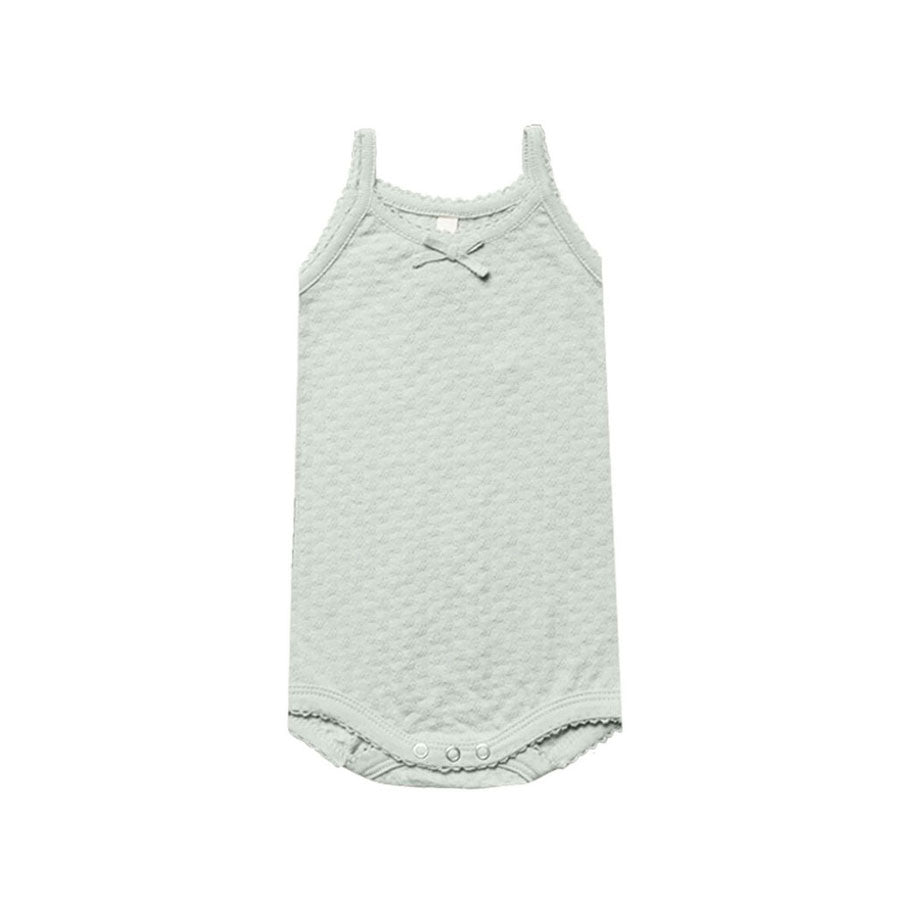 Quincy Mae Sea Glass Pointelle Tank Onesie