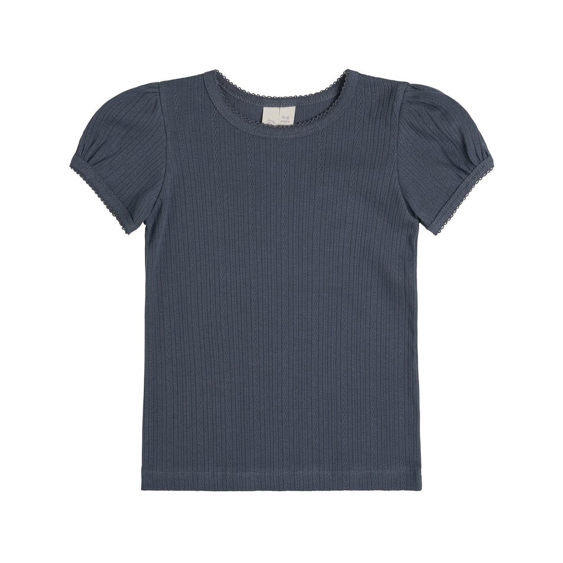 Little Cotton Clothes Blue Pointelle Organic Tshirt