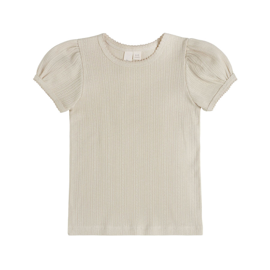 Little Cotton Clothes Oat Pointelle Organic Tshirt