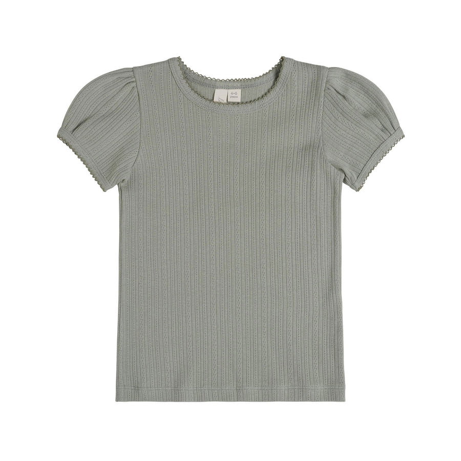 Little Cotton Clothes Seagrass Pointelle Organic Tshirt