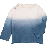 Louis Louise Blue Knitted Cotton Tie & Dye Baby Bobby Pullover