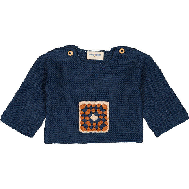 Louis Louise Navy Carry Baby Pullover