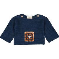 Louis Louise Navy Carry Baby Pullover