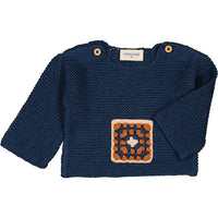 Louis Louise Navy Carry Baby Pullover
