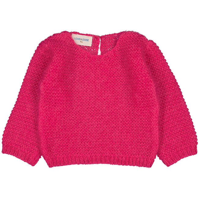Louis Louise Candy Pink Roxette Knit Baby Sweater