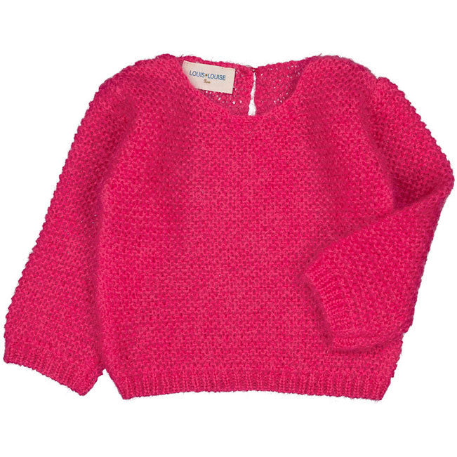 Louis Louise Candy Pink Roxette Knit Baby Sweater