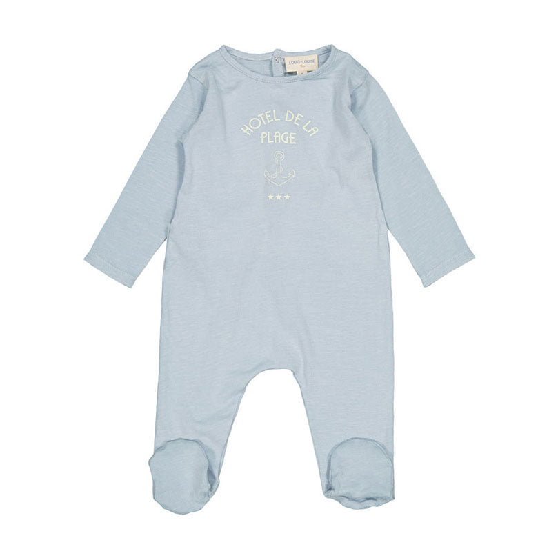 Louis Louise Light Blue Hotel Footie