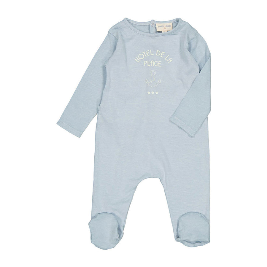 Louis Louise Light Blue Hotel Footie