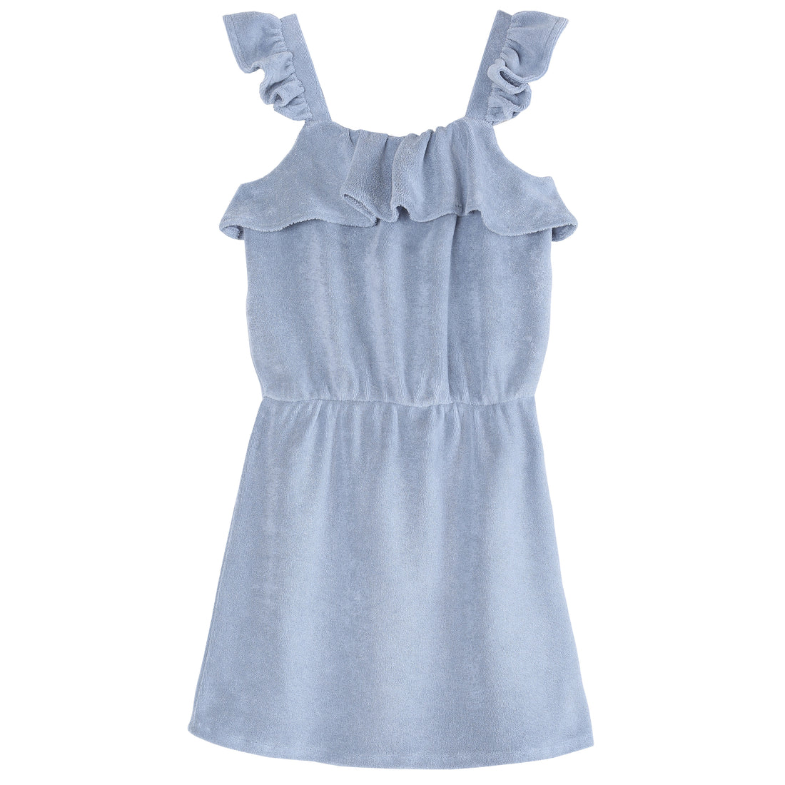 Emile et Ida Light Blue Terry Flutter Dress