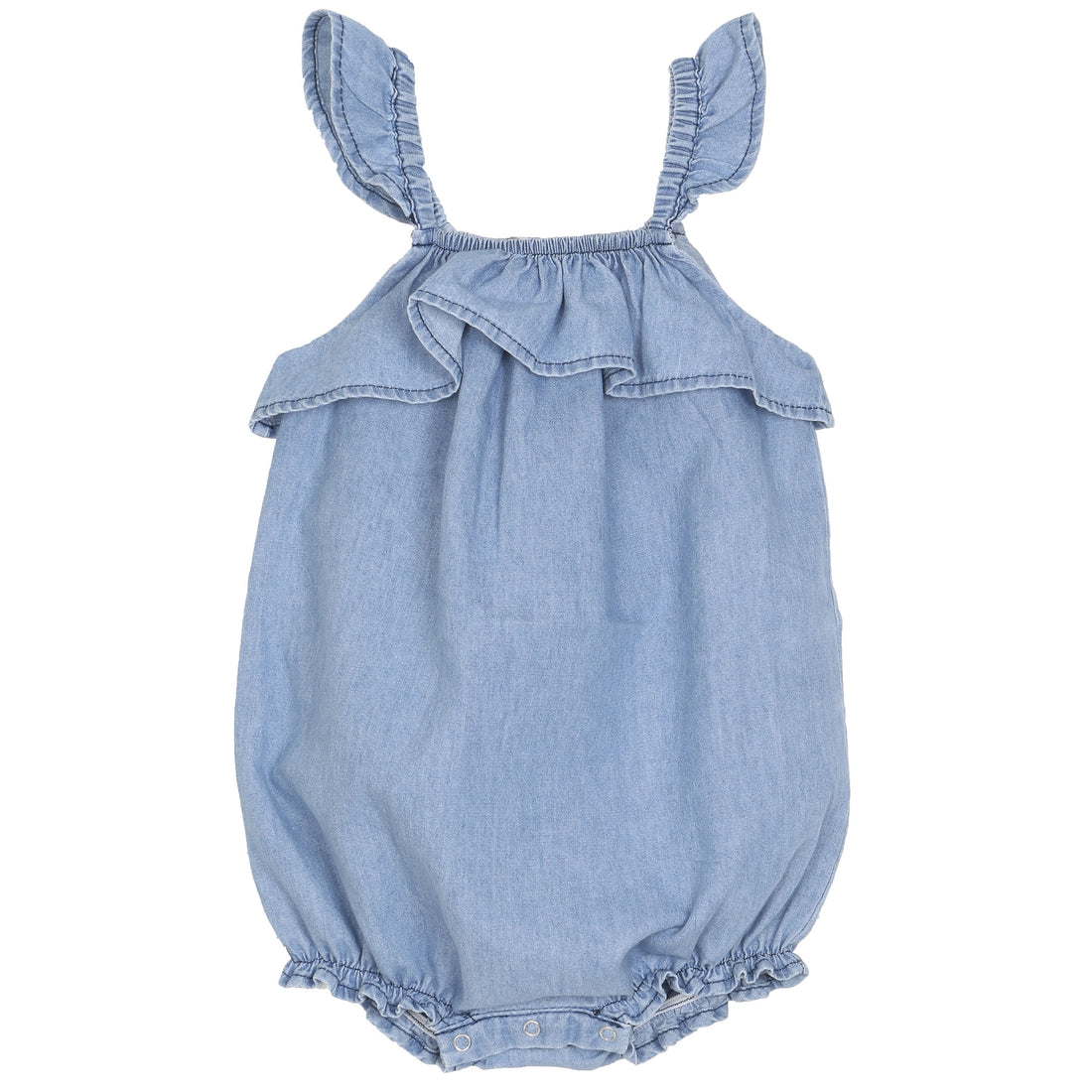 Emile et Ida Chambray Ruffle Romper