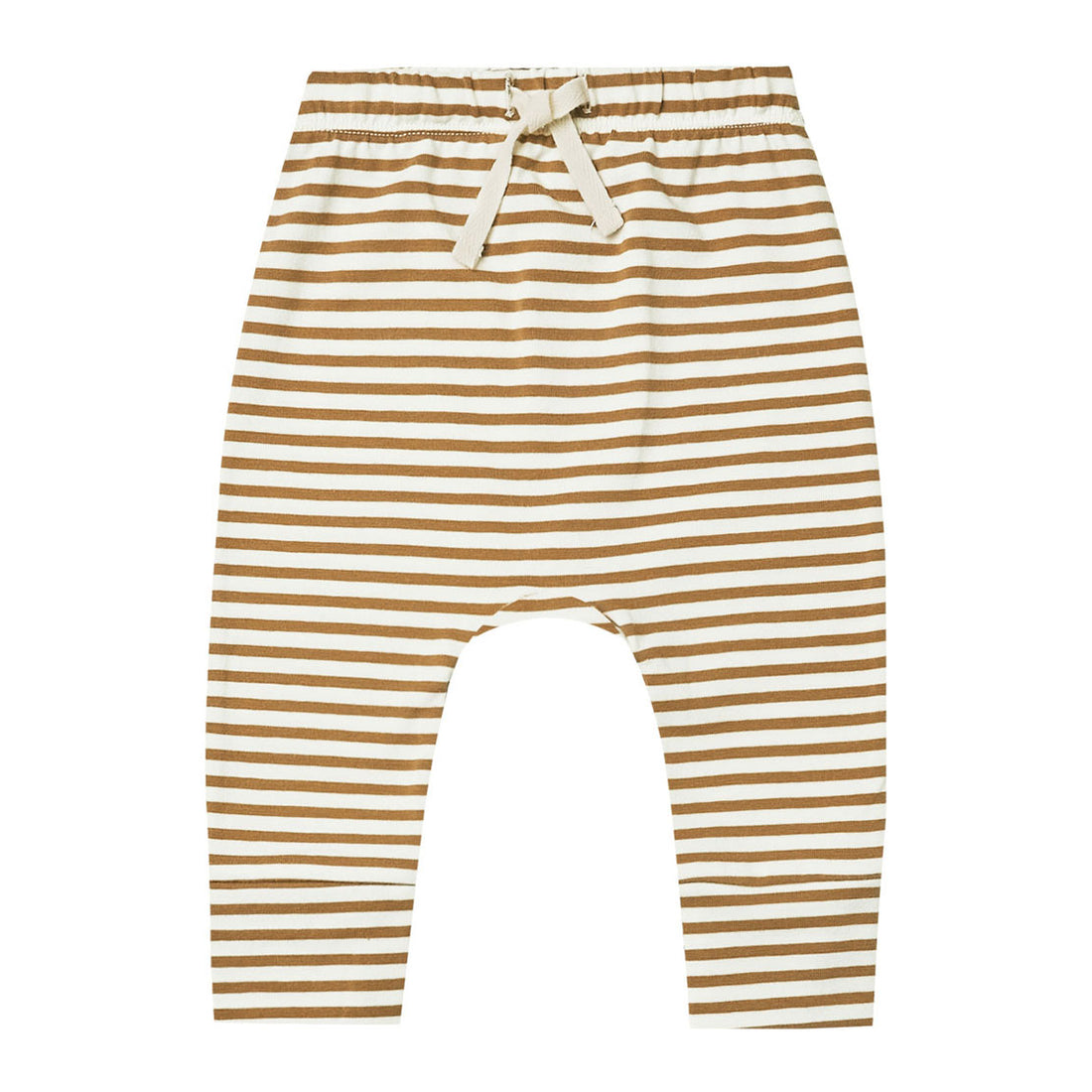 Quincy Mae Drawstring Pant-Walnut Stripe