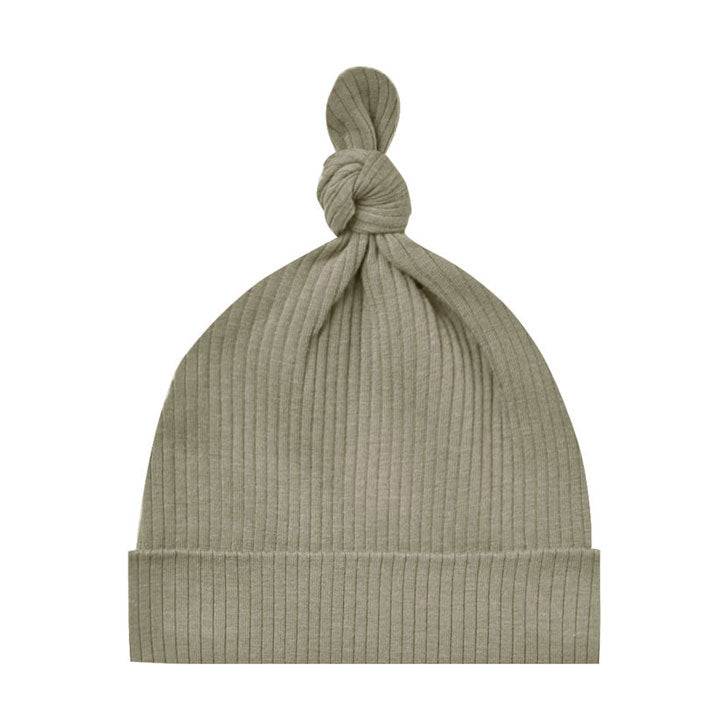 Quincy Mae Ribbed Knotted Baby Hat | Fern