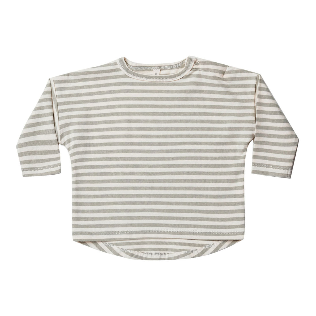 Quincy Mae Long Sleeve Tee | Pistachio Stripe