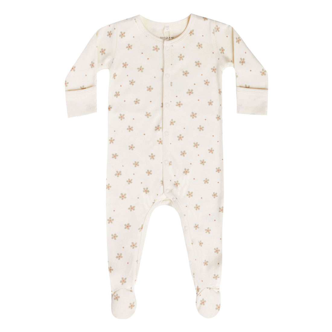 Quincy Mae Full Snap Footie | Dotty Floral