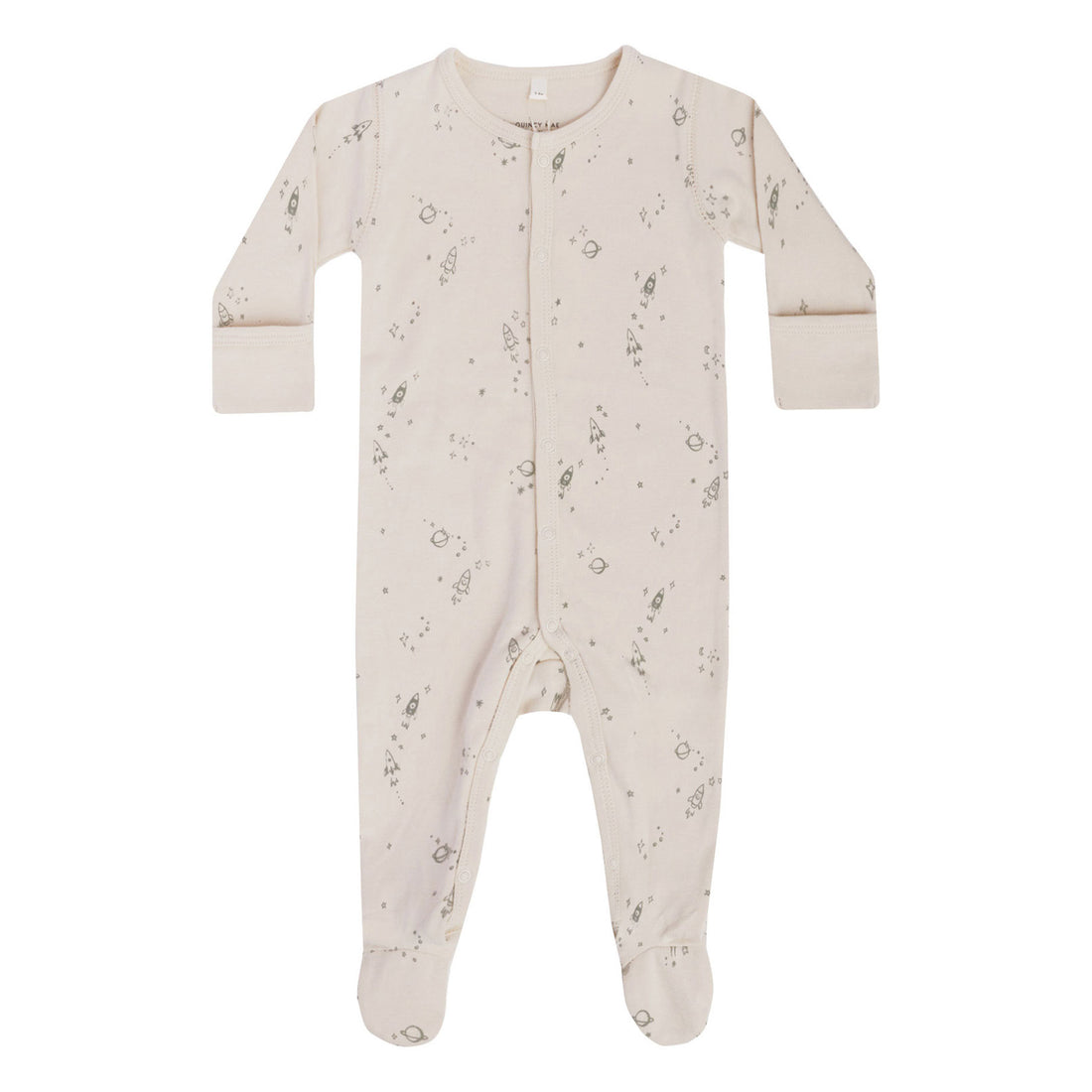Quincy Mae Space Full Snap Footie