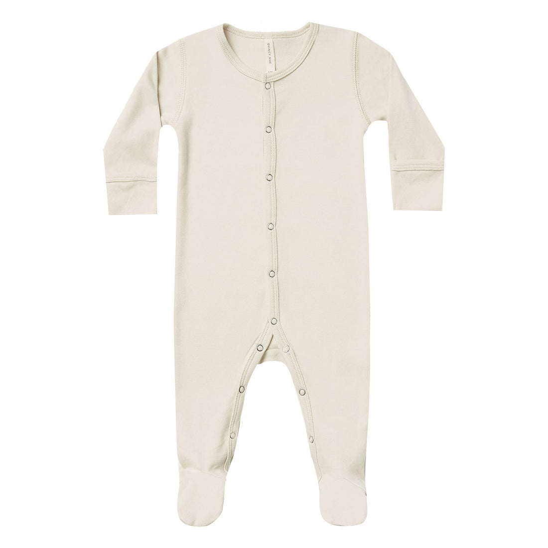 Quincy Mae Full Snap Footie-Ivory