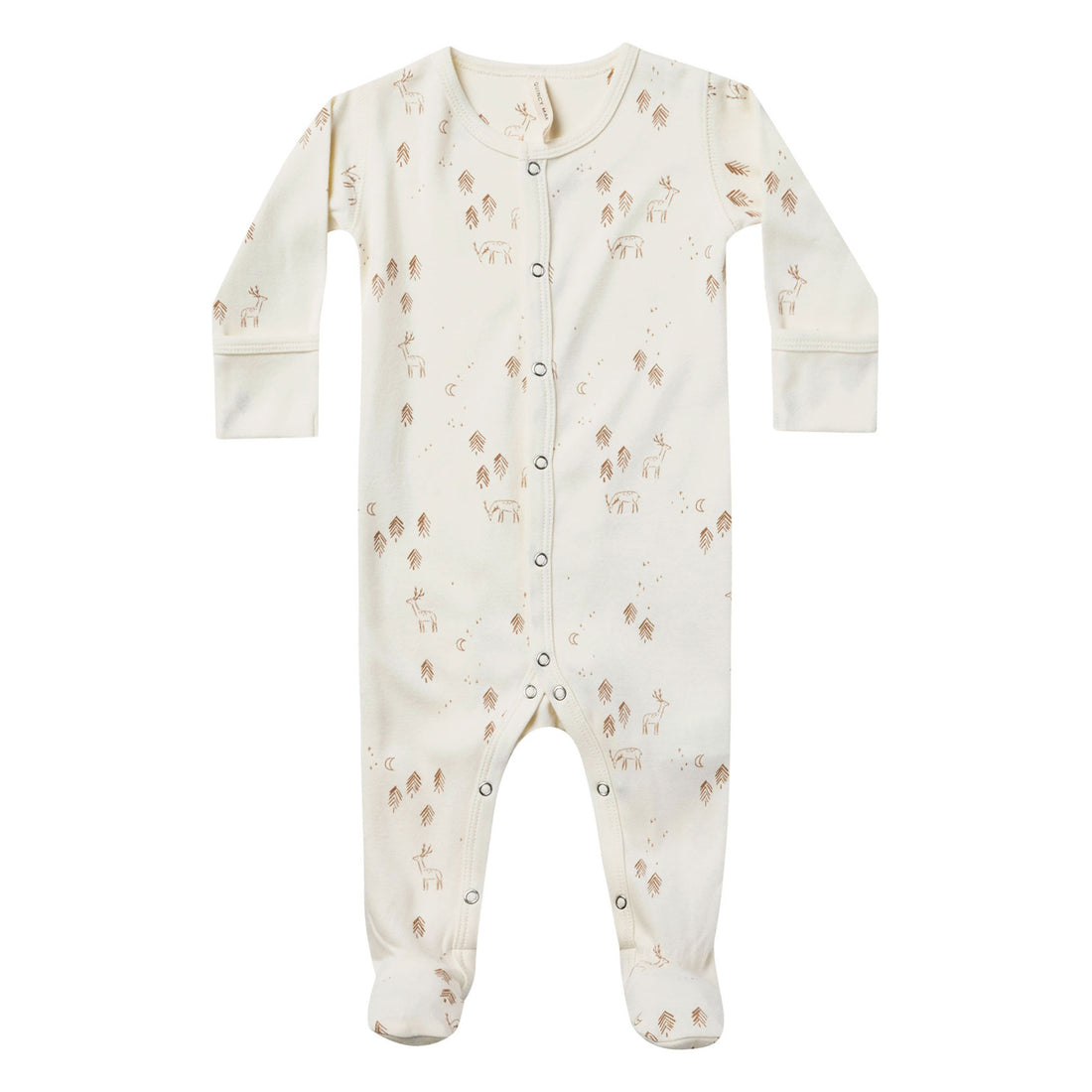 Quincy Mae Full Snap Footie | Woodland