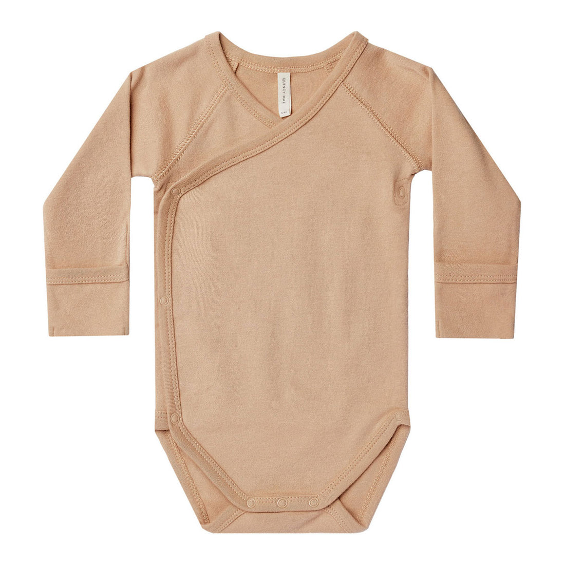 Quincy Mae Apricot Side Snap Bodysuit