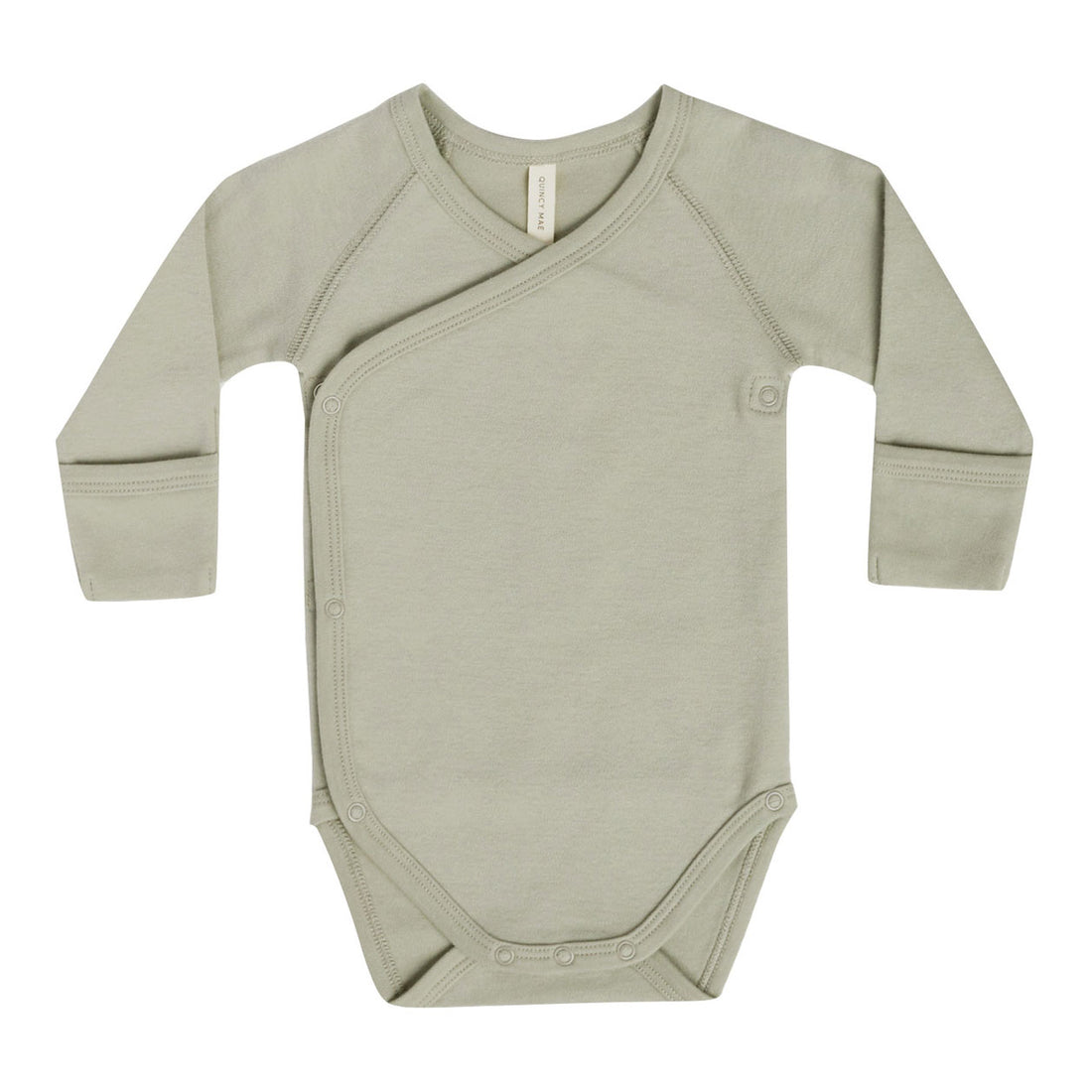 Quincy Mae Side Snap Bodysuit | Pistachio