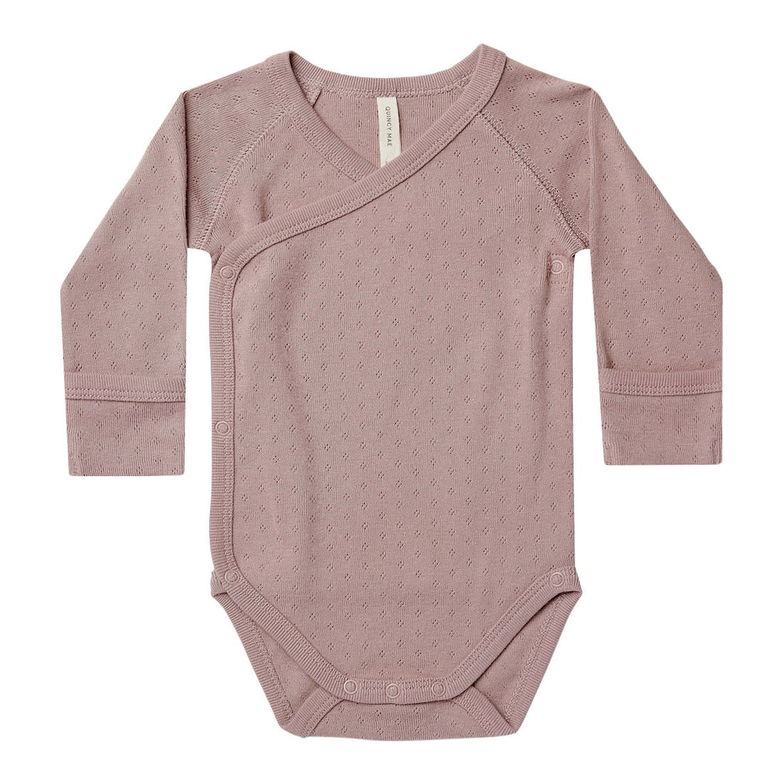 Quincy Mae Pointelle Side Snap Bodysuit | Lilac