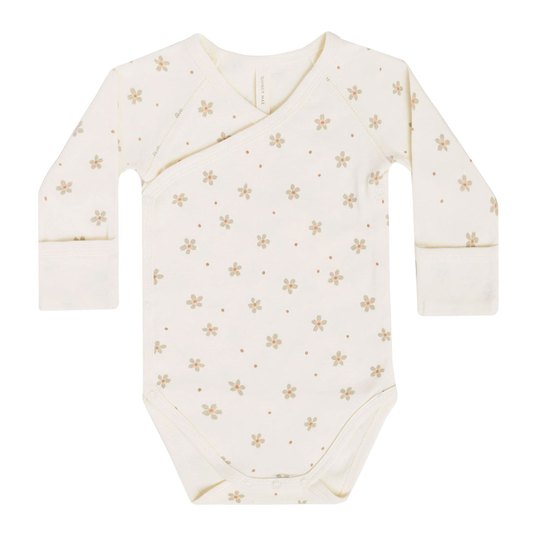 Quincy Mae Side Snap Bodysuit | Dotty Floral