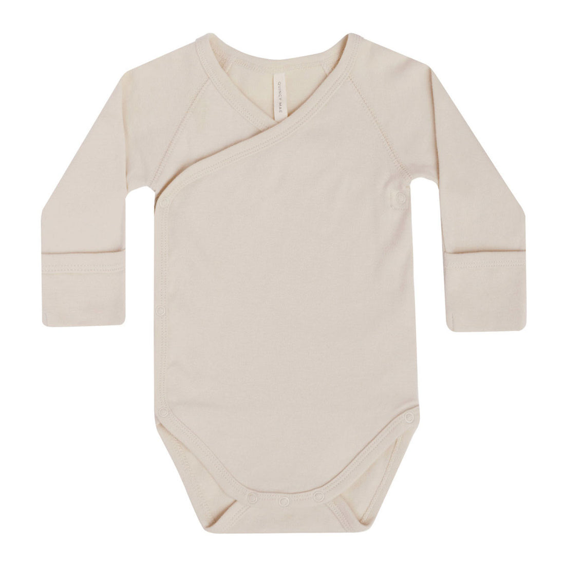 Quincy Mae Natural Side Snap Bodysuit