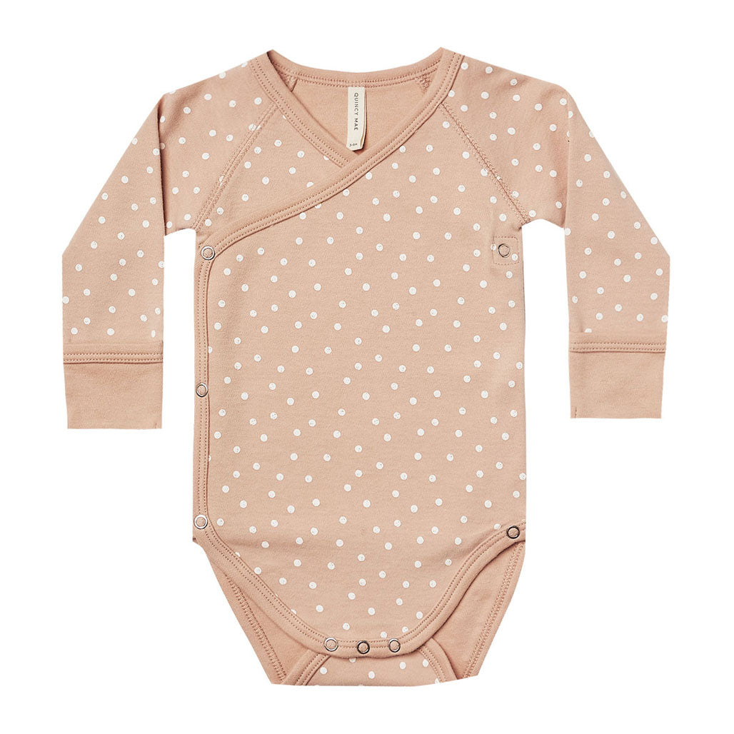 Quincy Mae Side Snap Bodysuit-Dots