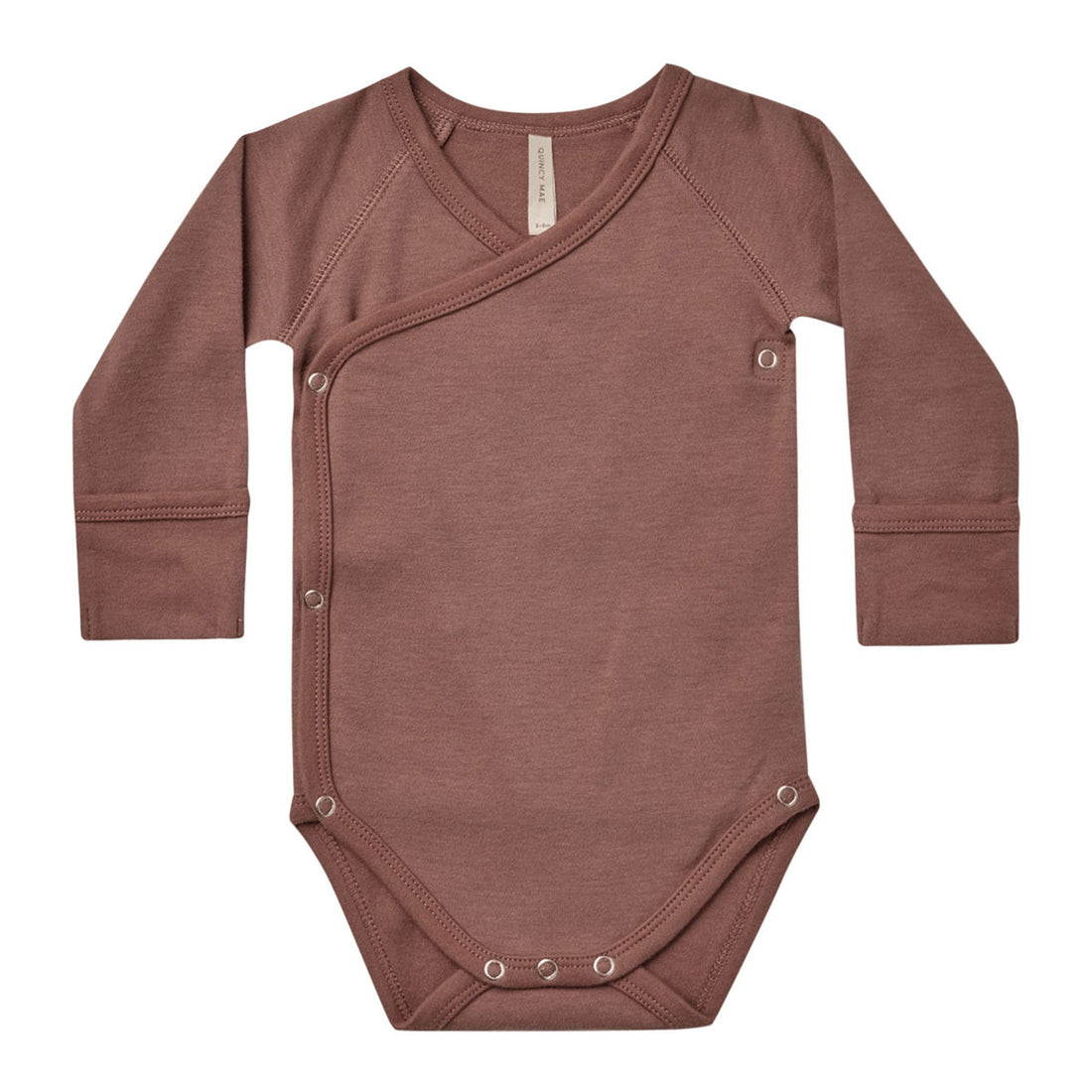 Quincy Mae Side-Snap Bodysuit | Pecan