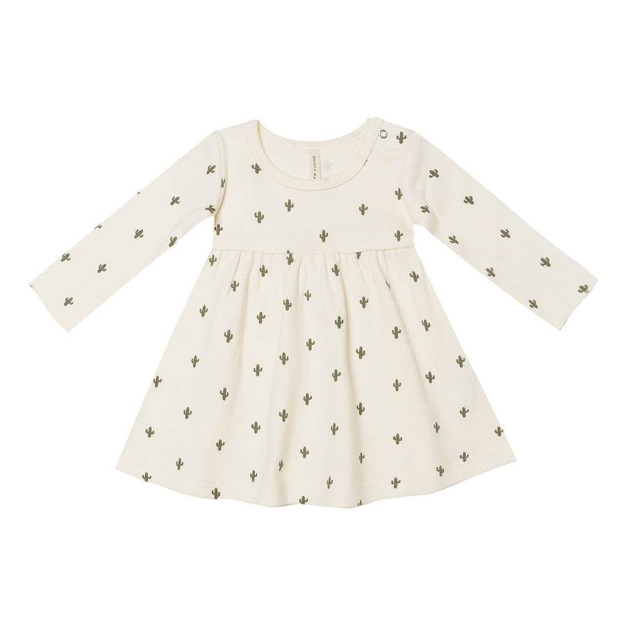Quincy Mae Jersey Longsleeve Dress-Cactus