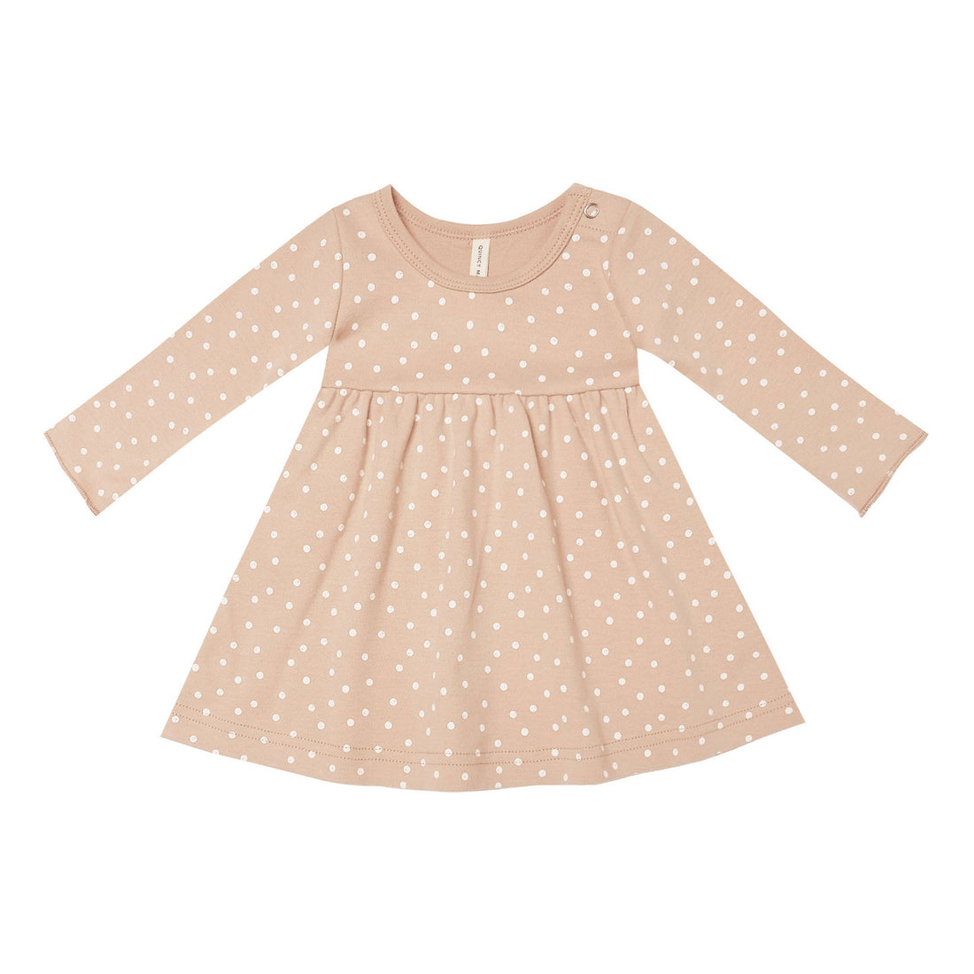 Quincy Mae Jersey Longsleeve Dress-Dots