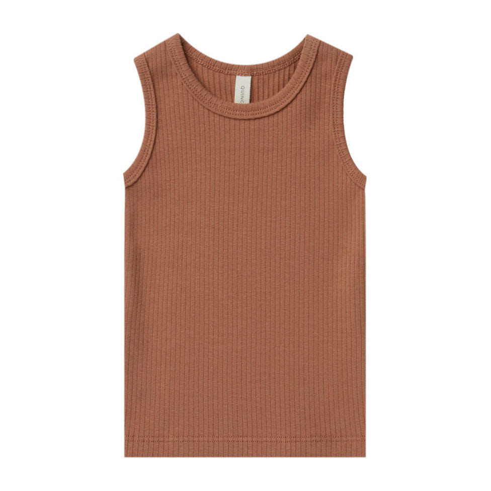 Quincy Mae Ribbed Tank Top | Amber