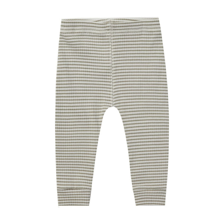 Quincy Mae Ribbed Leggings | Fern Stripe