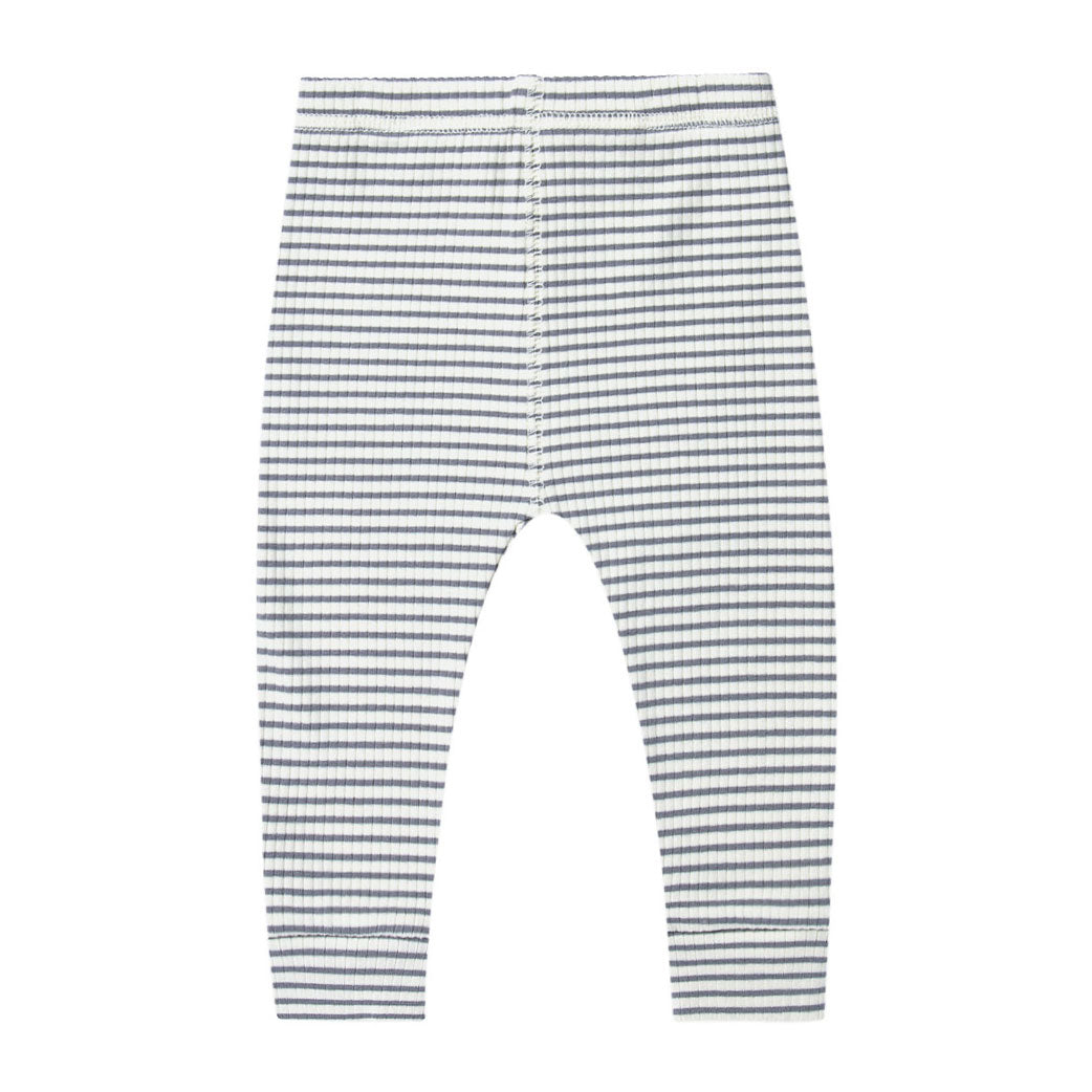 Quincy Mae Ribbed Leggings | Indigo-Stripe