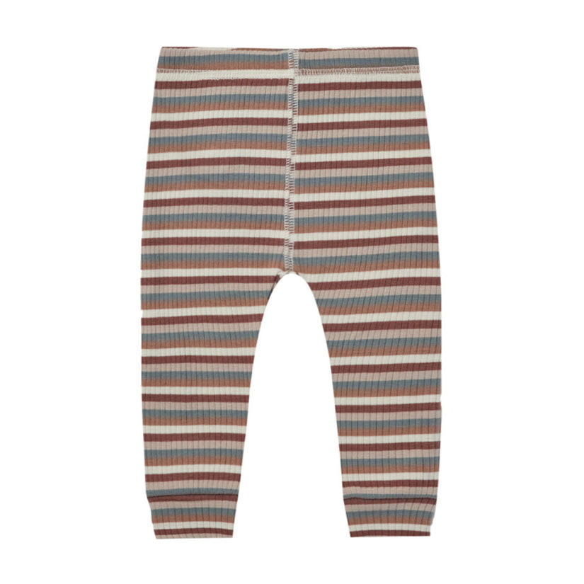 Quincy Mae Ribbed Leggings | Autumn Stripe