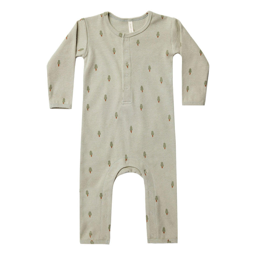 Quincy Mae Ribbed Baby Jumpsuit | Trees