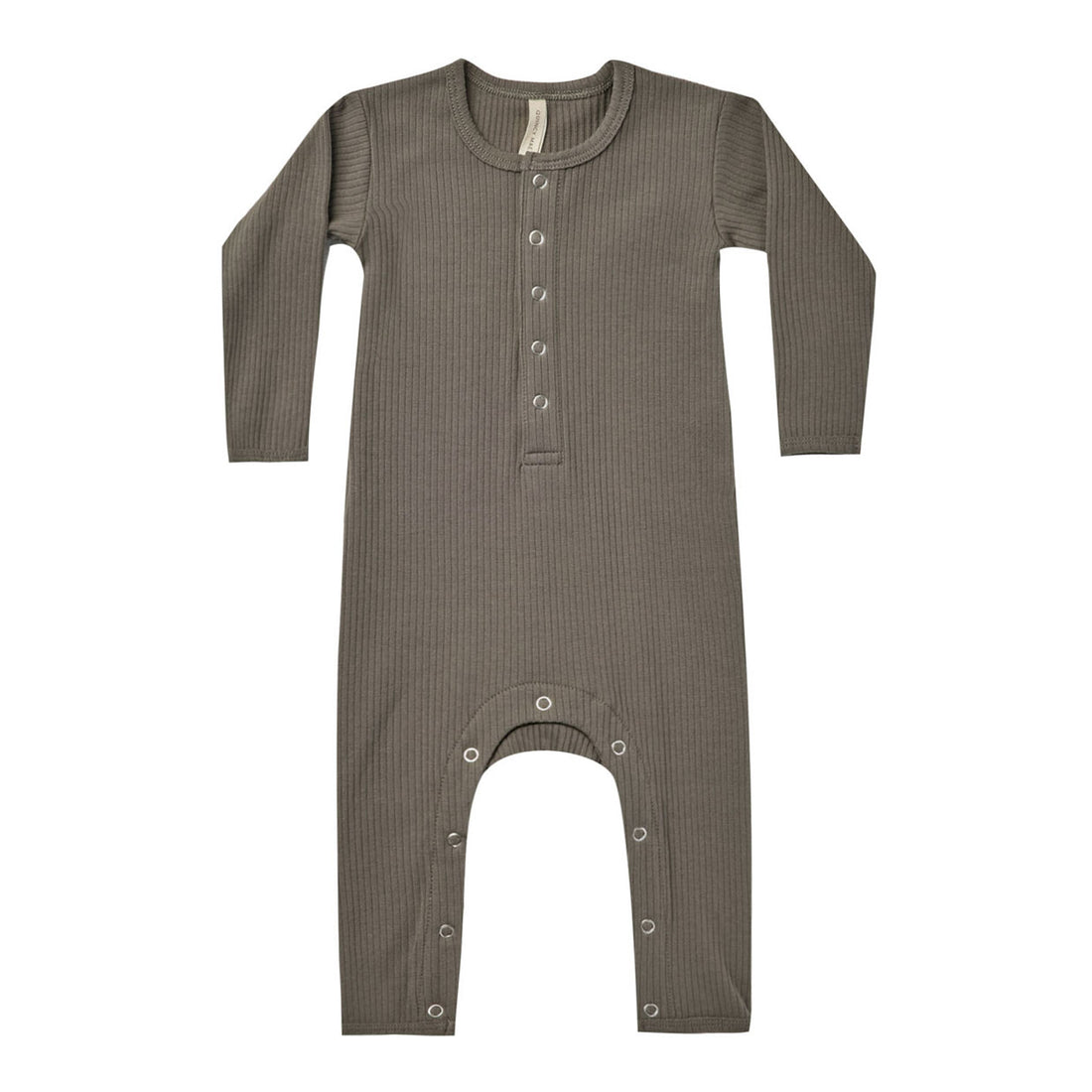 Quincy Mae Ribbed Baby Jumpsuit | Charcoal