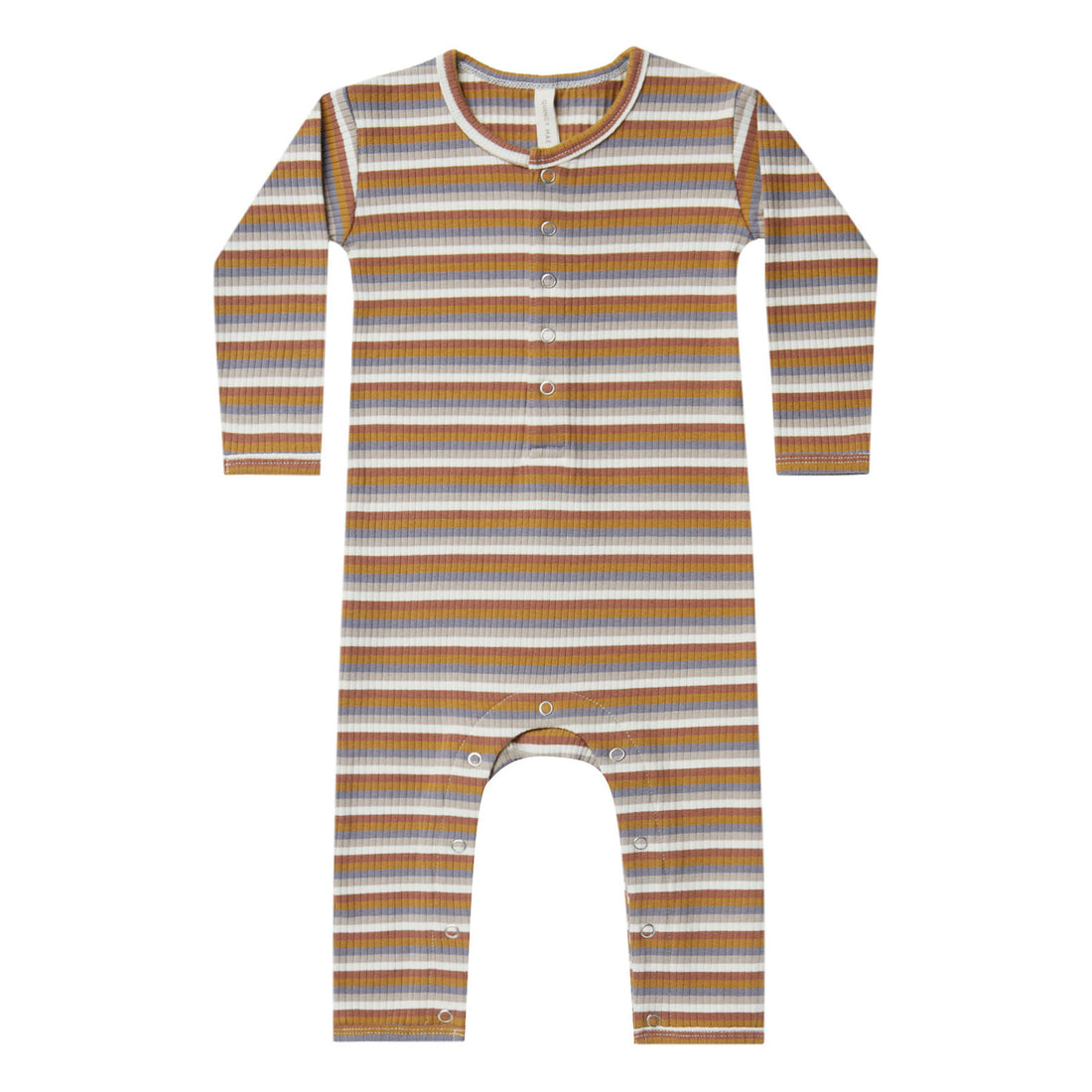 Quincy Mae Ribbed Baby Jumpsuit | Multi-Stripe