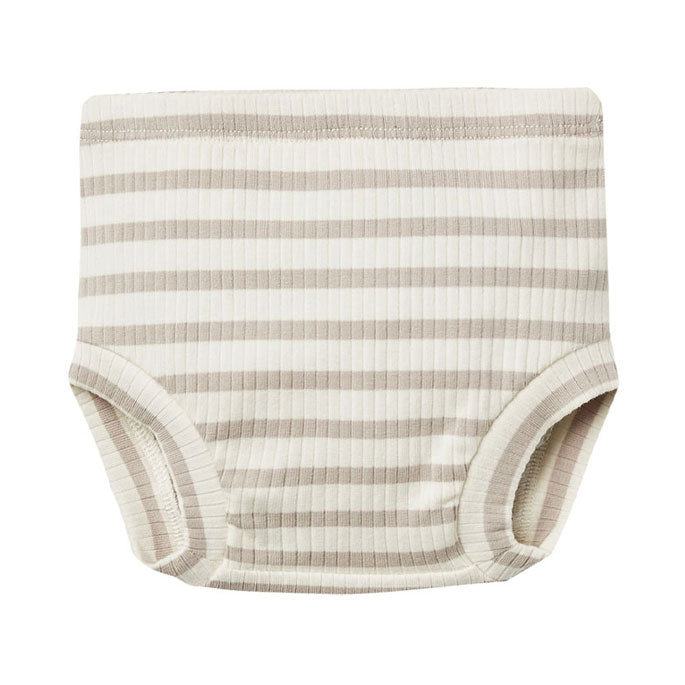 Quincy Mae  Ash Stripe Ribbed Bloomer