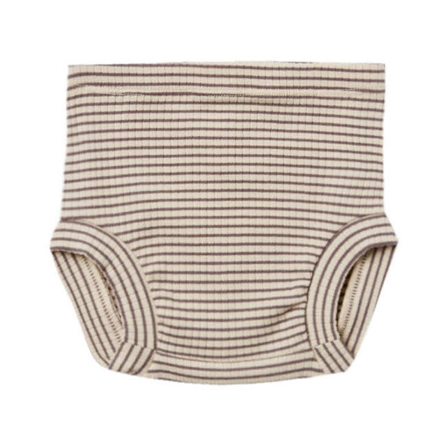 Quincy Mae  Charcoal Stripe Ribbed Bloomers