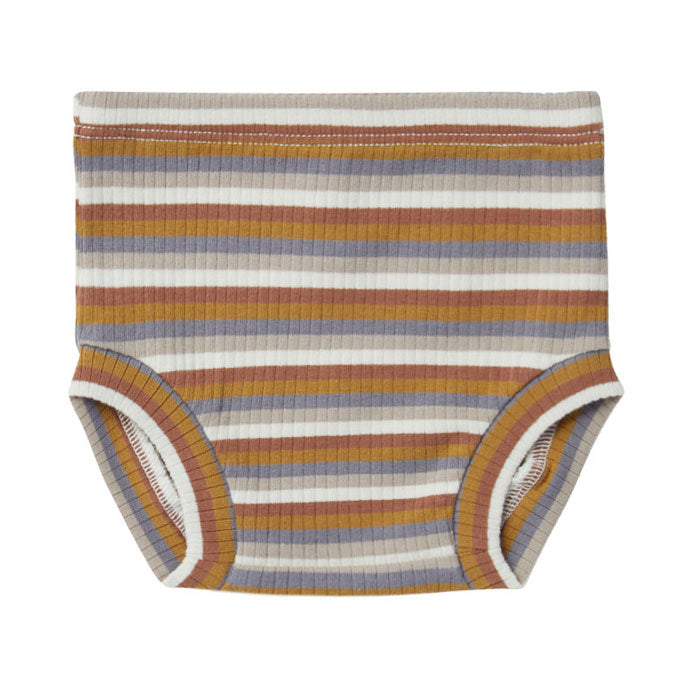 Quincy Mae Ribbed Bloomer | Multi-Stripe