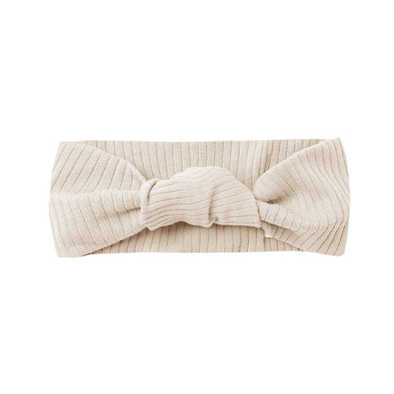 Quincy Mae Ribbed Knotted Headband | Natural