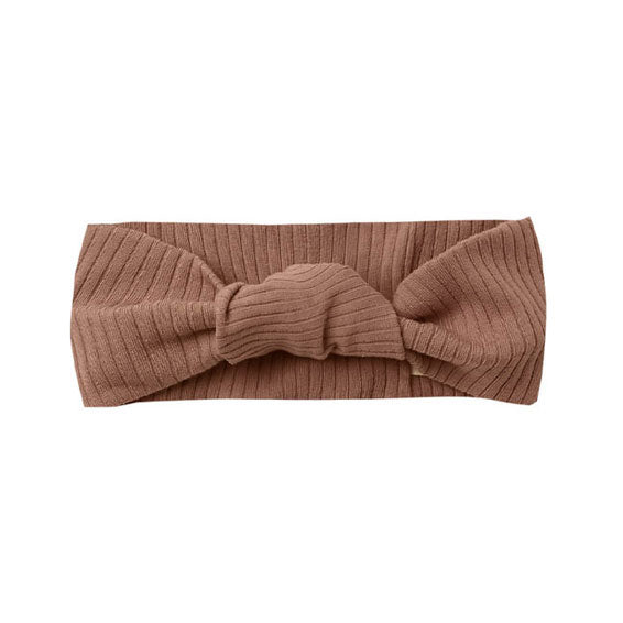 Quincy Mae Ribbed Knotted Headband | Pecan
