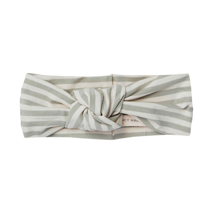 Quincy Mae Knotted Headband | Pistachio Stripe