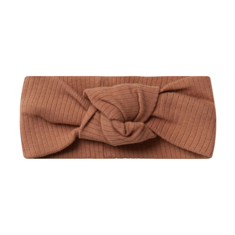 Quincy Mae Ribbed Knotted Headband | Amber