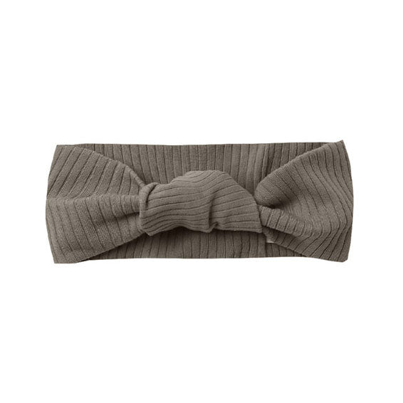 Quincy Mae Ribbed Knotted Headband | Charcoal
