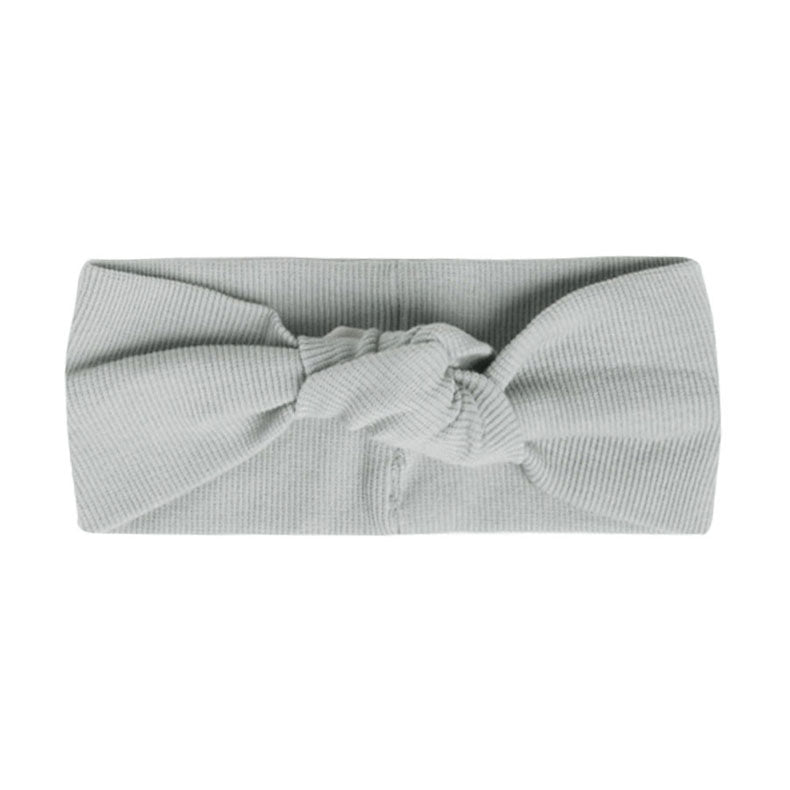 Quincy Mae Sky Ribbed Knotted Headband