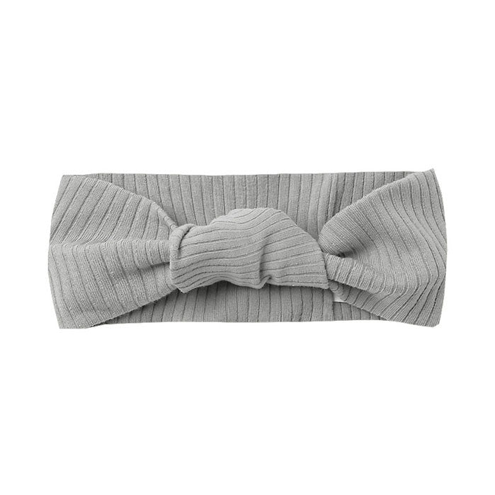 Quincy Mae  Dusty Blue Ribbed Knotted Headband