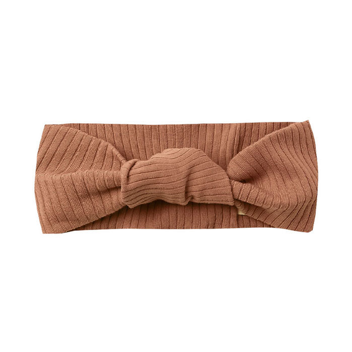 Quincy Mae  Clay Ribbed Knotted Headband