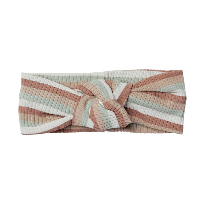 Quincy Mae Ribbed Knotted Headband | Summer Stripe