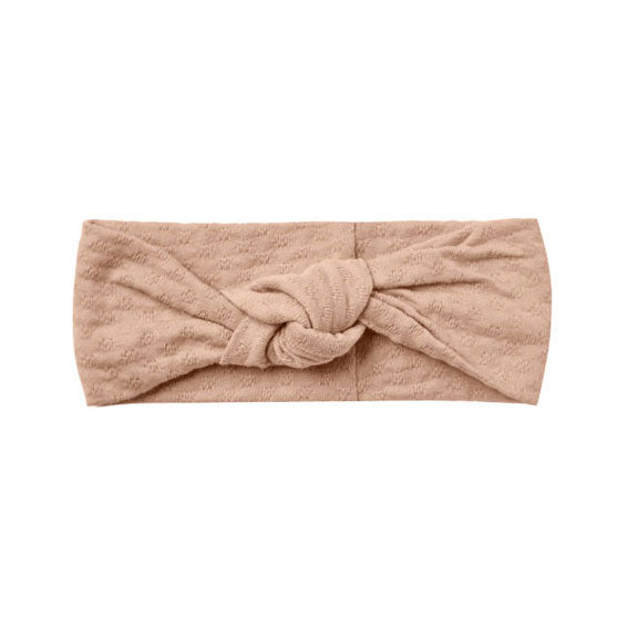 Quincy Mae Pointelle Knotted Headband | Blush